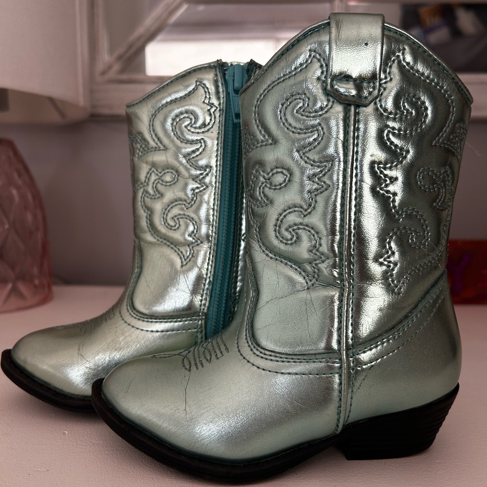 Metallic Cowboy Boots for Kids